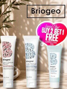 Briogeo Hair Repair Mask, Exfoliating Shampoo & Color Treated Hair Primer Set